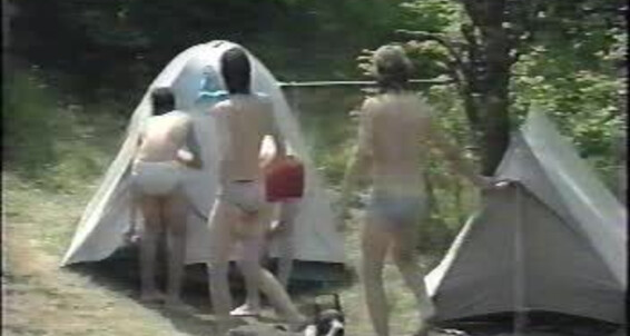 group, teens, vintage, outdoors Camper Freuden Man's Best / Smiling Boys