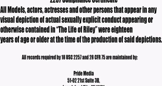 Cumshots, Muscles, Rimming, Oral, Big Dicks, Tattoos, Young Men, Piercing The Life of Riley Cocky Boys
