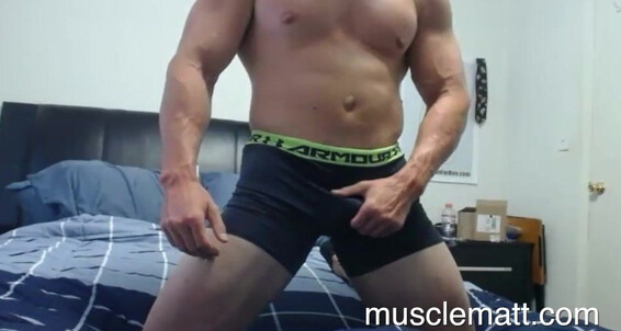 Musclematt Brad Massages His Own Prostate Live Private Show Encore