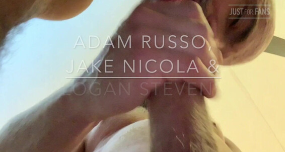 Logan Stevens Hot Threeway With Me Adamrussoxxx And Jakenicolax Jake Breeds Me And I Shoot All Over My Chest