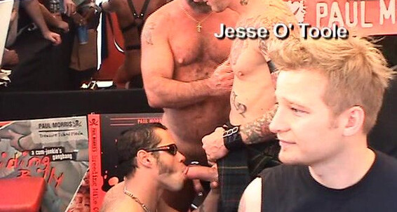 "Dawson, Jesse O'Toole, Damon Dogg" piersing, documentary, amateur, leather fetish, cum eating, oral, piss ingestion, cumshots, pissing, blowjob Treasure Island men at Folsom 2004 Treasure Island Media