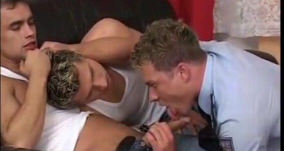 Young Men, Muscle, Toy, Oral, Anal, Big Dick, Masturbation, Cumshot, Threesome Police Torture 2 Man's Best