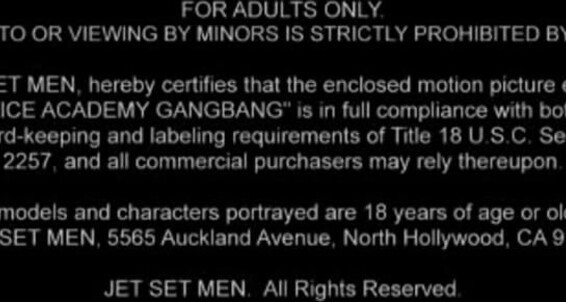 Oral, Freshmen Police Academy Gangbang Jet Set Men