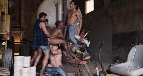 "Alejandro Castillo, Alex Kof, Jacen Zhu, Mario Domenech, Viktor Rom" Tattoos, Anal, Group Sex, Interracial, Rimming, Muscles, Fingering, Bareback, Big Dick, Facial, Black Viktor Rom Leads Jacen Zhu's Bareback Gang Bang Gay SiteRip