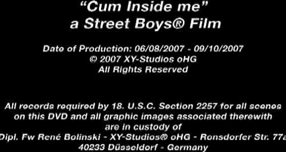 "Alex Martyn, Carey Lexes, Denis Reed, Fery Kopp, Martin Brawer, Thomas Jefferson, Thommy Roger, Philip Denin" bareback Cum Inside Me XY-Studios, Street Boys