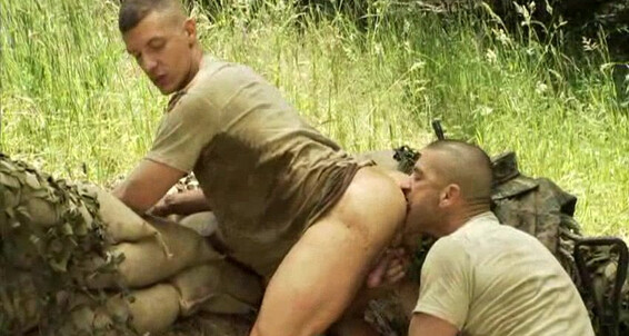 "Tony Buff, Dean Flynn, Brian Reed, Tyler Saint" Military, Threeways, Cum Licking, Rimming, Jockstraps, Anal, Muscle Men, Uncut Cocks, Tattoos, Big Cocks Folsom Maneuvers Titan Media