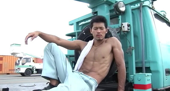 Solo, Erotic, Posing, Muscle, Outdoor, Asian Japanese Boxer - Ken Watari Artmen Sports