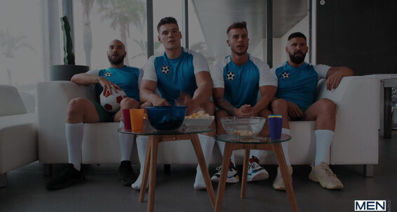 "Allen King, Braxton Cruz, Diego Silva, Joey Mills, Kenzo Alvarez, Leo Louis, Malik Delgaty, Sam Ledger" Cumshots, Masturbation, Group, Tattoos, Muscle, Hairy, Bareback, Big Dick, Interracial, Oral, Orgy Sportsmen 1 MEN