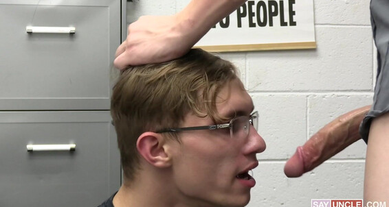 Get ready for a wild ride as this skinny boy goes for a big one and takes a facial