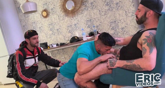 Bony Romeo & Thiago get wild with raw ass fucking & cumshots in "Flat of Perversion, Part 2"