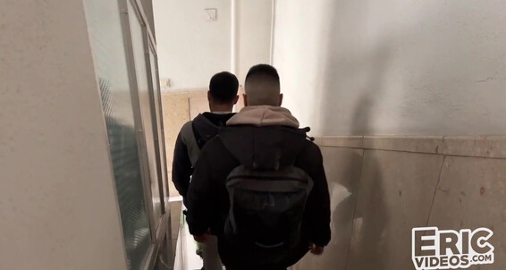 Watch these guys go wild with their big dicks and hairy pussies in a wild bareback fuckfest with cumshots galore!