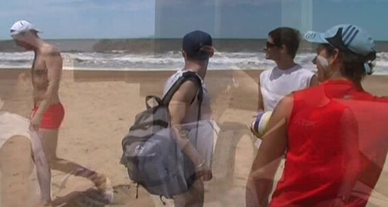 Euroboy Expresses his Muscle with Michael Amerika, Harold Zen, and Others on Beach Volley Boys Euroboy Express