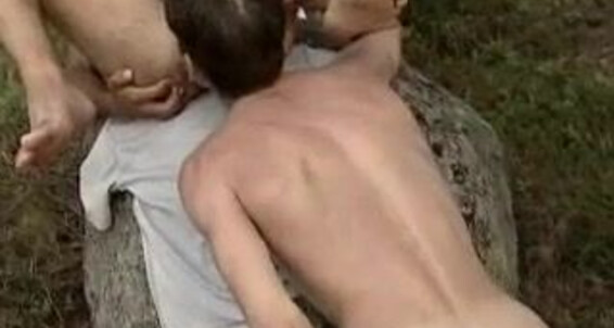 Horny trio takes it up the ass in wild outdoor threesome with facials, facials, and facials!