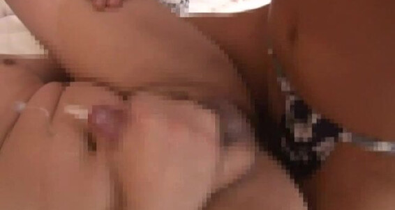 Watch as Yamato Kuroishi's mouth and pussy get stuffed by two guys in a hot surprise threesome!