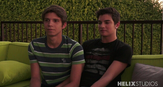 Watch these teen boys take turns riding bareback with Ian, Seth, Jessie, and Damon in Helix Studios!