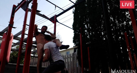 Pierce Paris and Alex Mecum get wild with each other in public