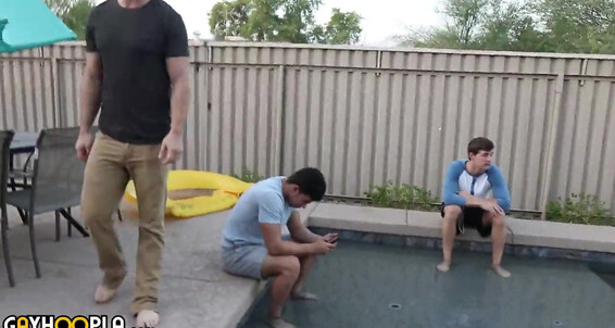 Gayhoopla Gh Julian Rodriguez First Time Bottom Double Teamed By Zach Douglas And Adrian Monroe