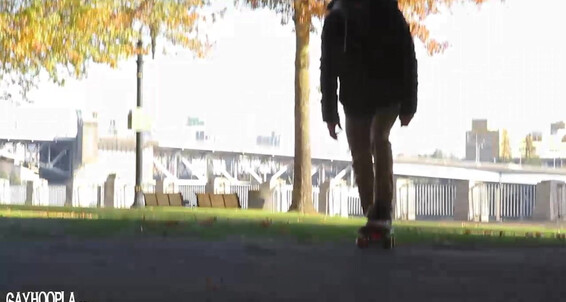 Gayhoopla Gh Naked Skaterboarder James Olsen