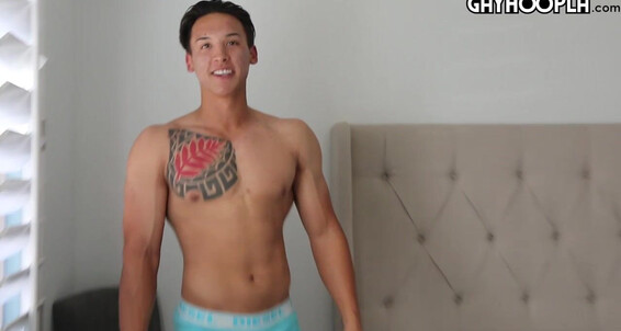 Gayhoopla Gh Tall Tattoo Stud Gabriel Jerks Off