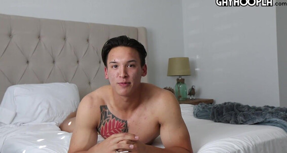 Gayhoopla Gh Tall Tattoo Stud Gabriel Jerks Off