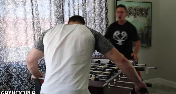 Gayhoopla Gh Zach Douglas Fucks Collin Simpson After Losing Foosball